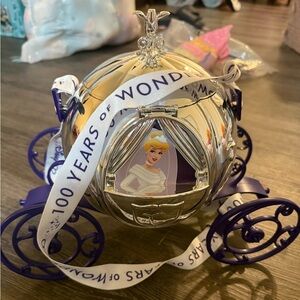 Disney 100 Cinderella Carriage Popcorn Bucket-Limited Edition- Silver-Purple